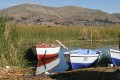 Lake Titicaca reed island boats